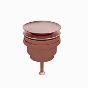 Clickwaste afvoerplug mat rosé goud 5/4 zonder overloop