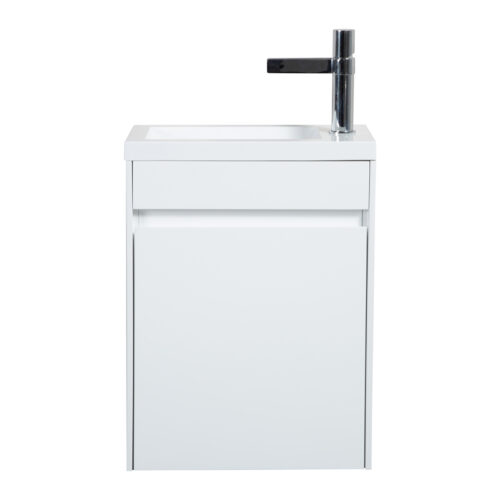 Fonteinmeubel Antonio 40cm mat wit met mat witte wastafel