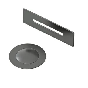 Clickwaste badafvoer inclusief overloop gun metal