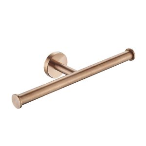 Dubbele wc-rolhouder copper rond zonder klep