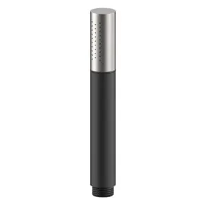 Staafhanddouche 1 stand mat zwart Pvc RVS