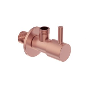 Hoekstopkraan 1/2x3/8 mm met rozet mat rose goud