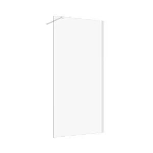 Inloopdouche 100x200 8mm Nano glas mat wit serie Silvio