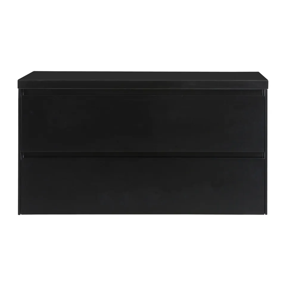 wastafelmeubel 100cm mat zwart