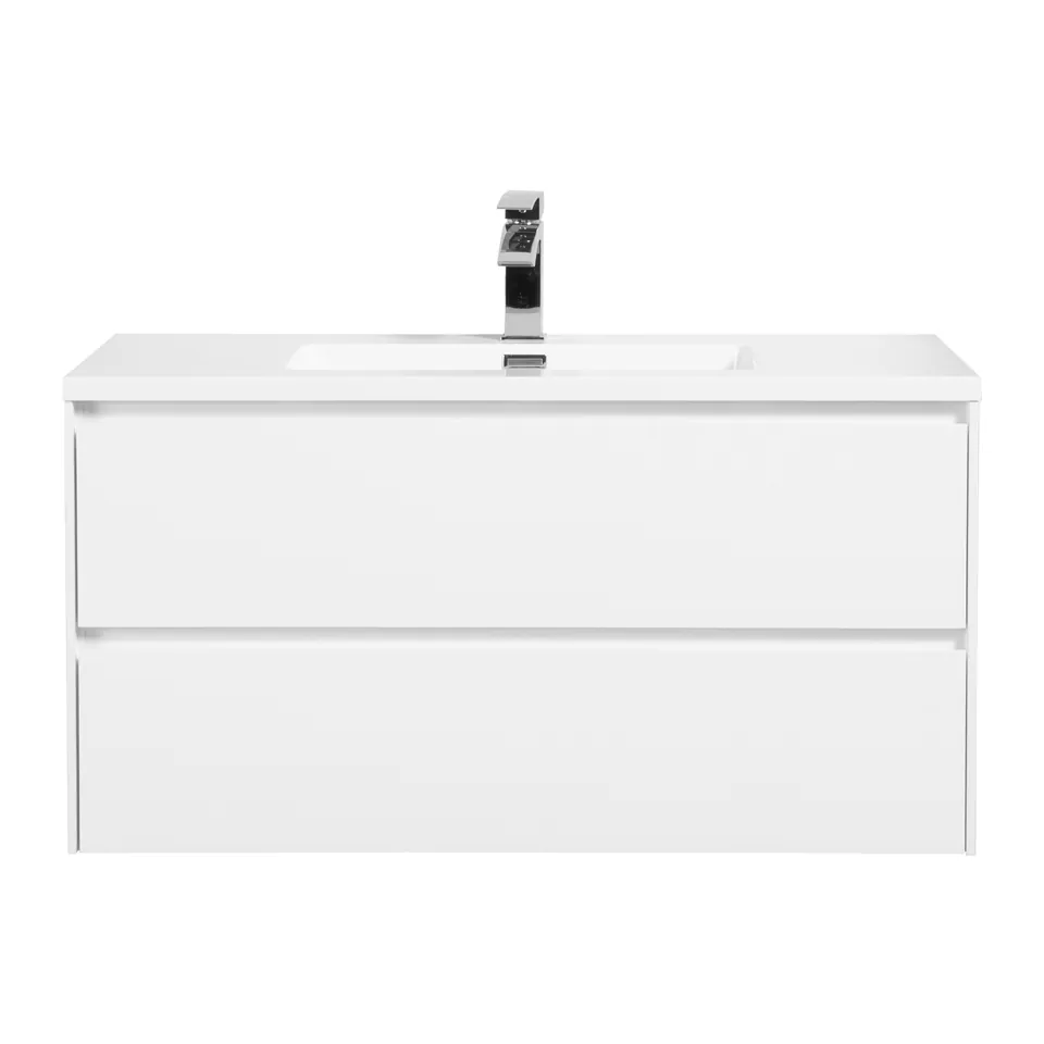 wastafelmeubel 100cm hoogglans wit