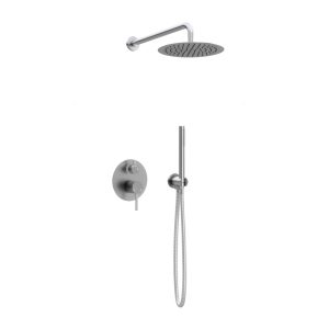 Inbouw regendouche met wandarm 25cm douchekop volledig Rvs