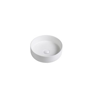 Waskom Anna 35x35x12cm mat wit inclusief afvoerplug