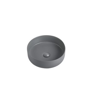 Waskom Anna 35x35x12cm mat grijs inclusief afvoerplug