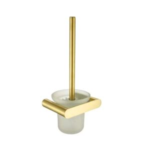 Wc-borstel mat goud Ovaal