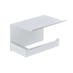 Wc-rolhouder mat wit met planchet