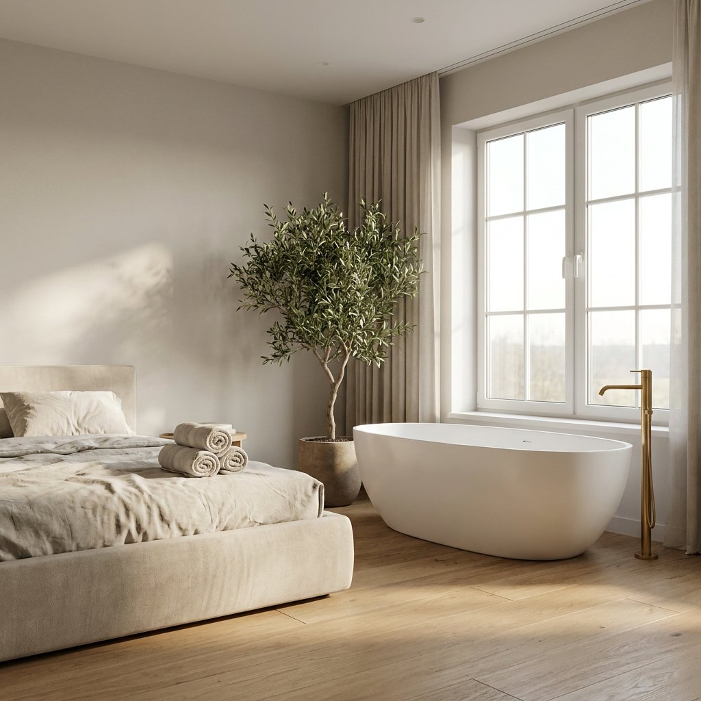 Bad in slaapkamer