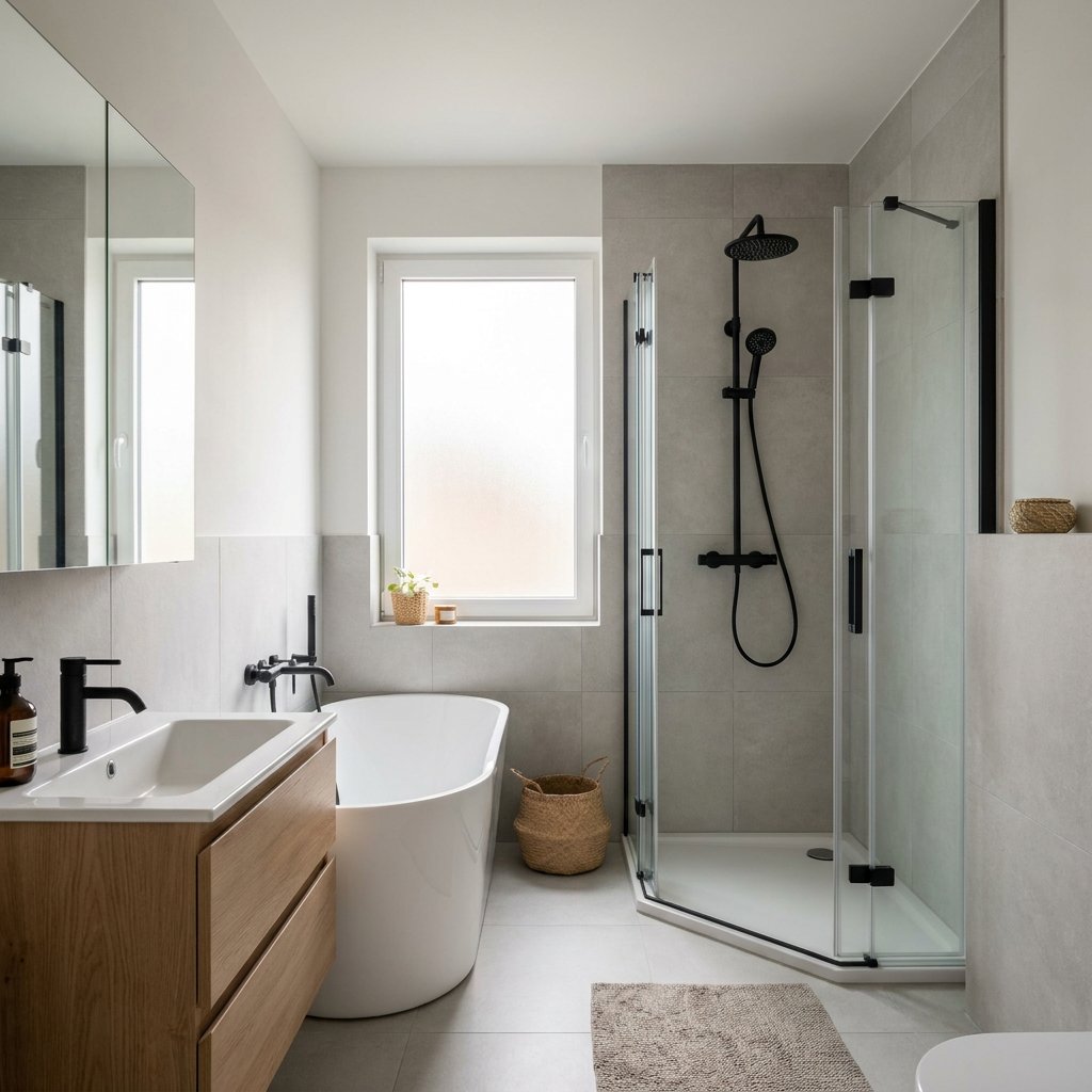 Badkamer klein met bad