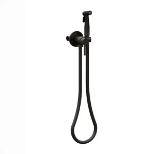 Bidetset met handdouche mat zwart warm/koud