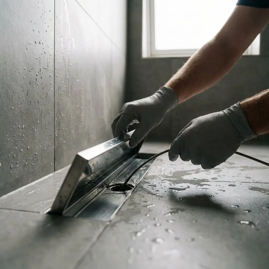 Douche afvoer ontstoppen