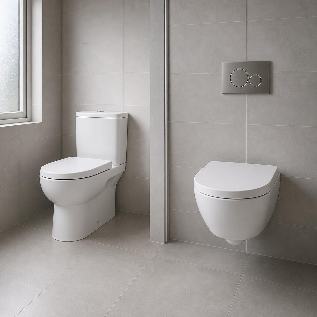 Hangend of staand toilet