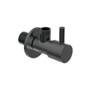 Hoekstopkraan 1/2x3/8 mm met rozet mat gun metal