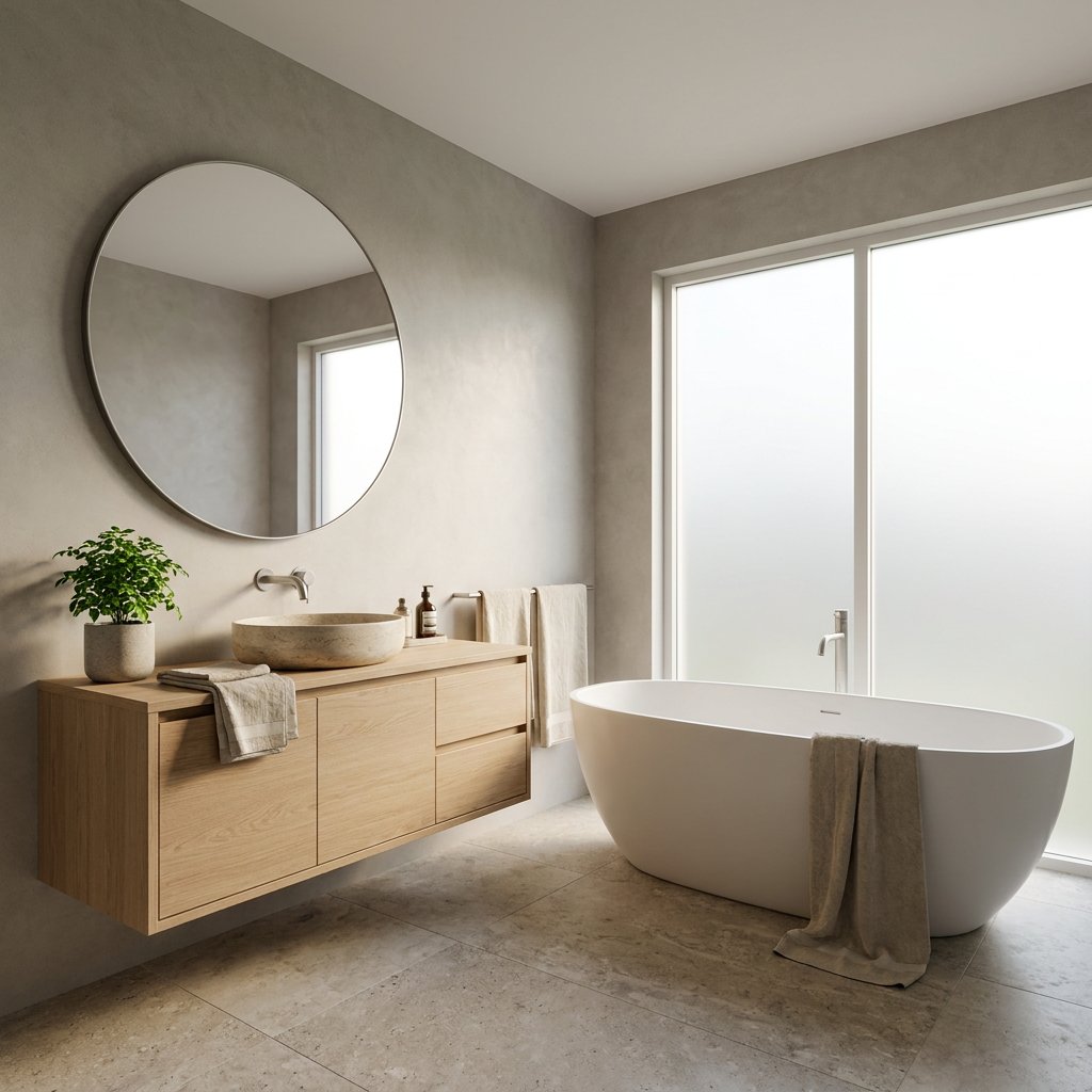 Japandi badkamer