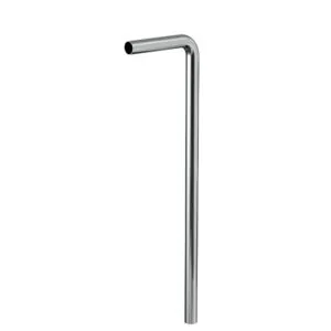 Vloerbuis chroom 750x220x32 mm